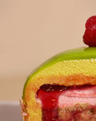 Pistachio raspberry celebration cake — crmb.